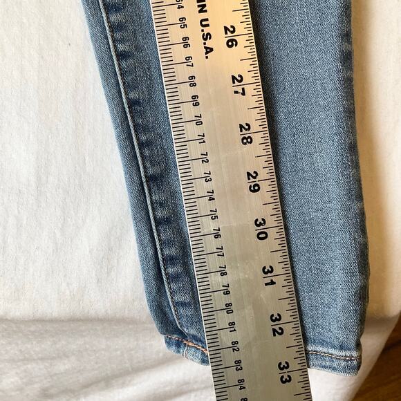 American Eagle Outfitters Women Skinny Jeans size 8 Short Blue Super Stretch - Picture 3 of 11